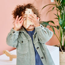 Afbeelding in Gallery-weergave laden, Houten dino - Triceratops