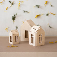 Afbeelding in Gallery-weergave laden, Houten huisje met magneten - Naturel - M