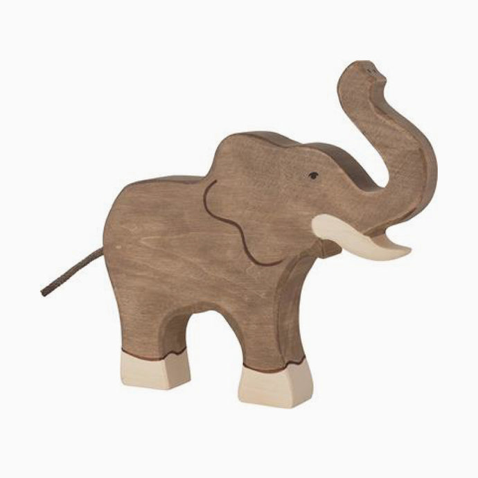 Holztiger olifant slurf omhoog - houten speelgoed