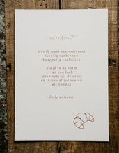 Afbeelding in Gallery-weergave laden, A4 poster 'Croissant'
